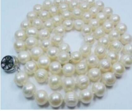 FREE SHIPPING 8-9mm Akoya Cultured Pearl Necklace 17'' Factory Wholesale price Women Gift word