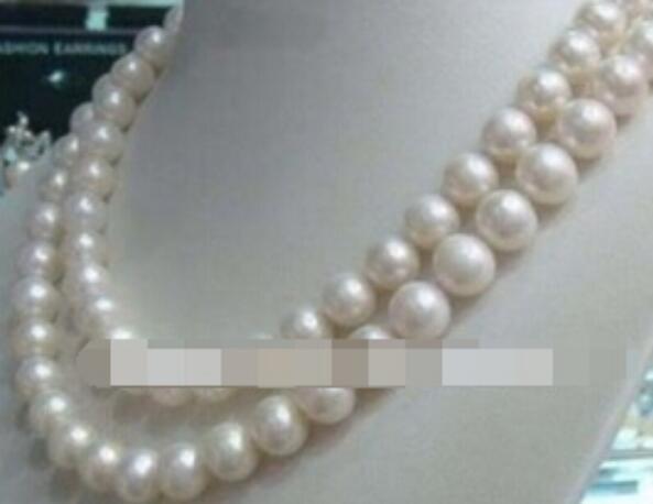 FREE SHIPPING 8-9mm White Akoya Cultured Pearl Necklace 34