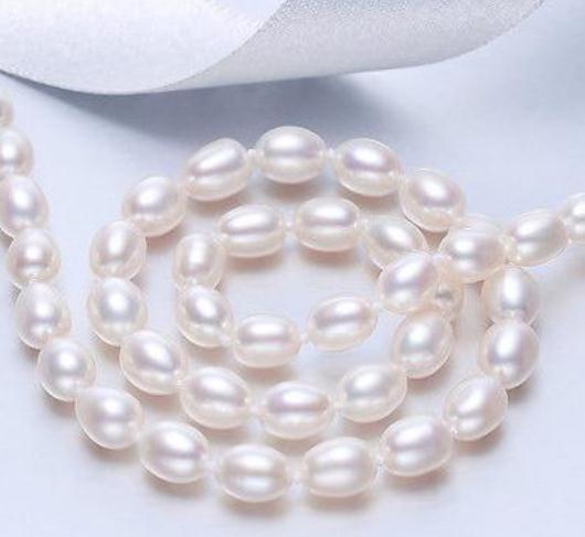 Hot Sell 9-10mm Natural South Seas White Pearl Necklace 18inch 925 Silver Clasp Beaded Necklaces