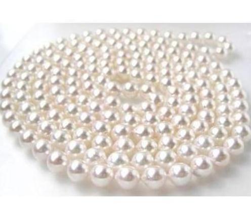 Hot Sell 9-10mm Natural South Seas White Pearl Necklace 36 Inch 925 Silver Clasp Beaded Necklaces