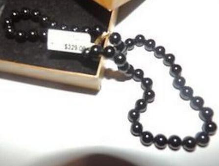 Elegant 8-9mm Natural tahitian black Pearl Necklace 20inch 14k gold clasp