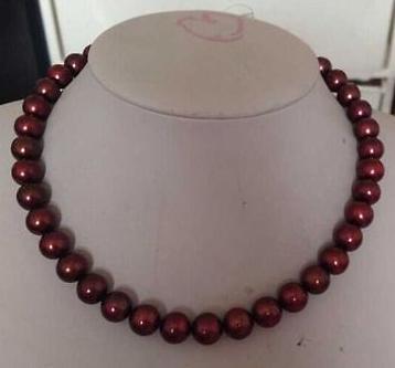 Elegant AAA 11-12mm natural south sea chocolate pearl necklace 18inch 14k gold clasp