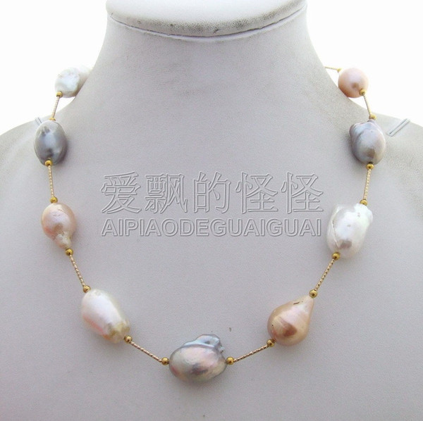 N101211 WOW! 20mm Bead-Nucleated Pearl Necklace