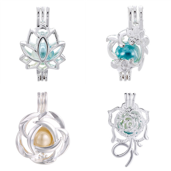 More style for you to choose-Flower Pearl Cage Beads Cage Essential oil diffuser Locket Cage Pendant DIY pendants