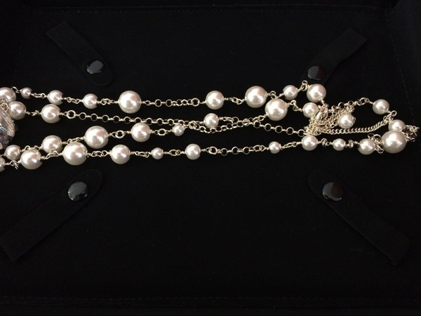 2018 New !High Quality 2 C Classic brand Necklaces series Bead Long luxury necklaces Fashion Necklace For Women Fashion jewelry for gift