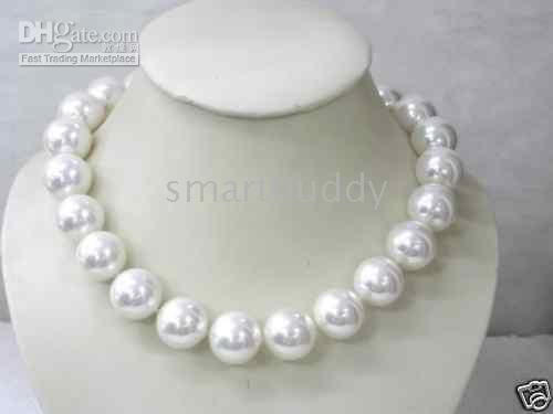 NOBLEST 16mm South Sea Shell white Pearls Necklace 18''