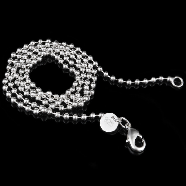 925 sterling silver bead necklace women jewelry statement necklace 2016 jewelry 925 sterling silver bead necklace