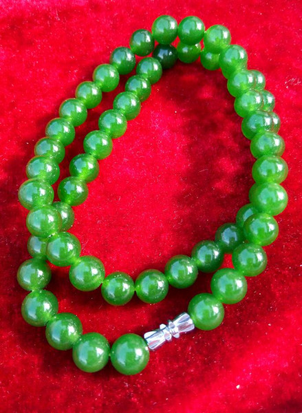 Handmade fashion green natural jade necklace AAA1Z1S