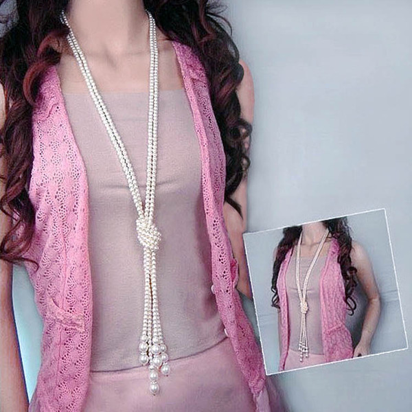 Style trendy imitation pearls necklace wholesale high quality popular pearl custom necklace handmade necklace in good price