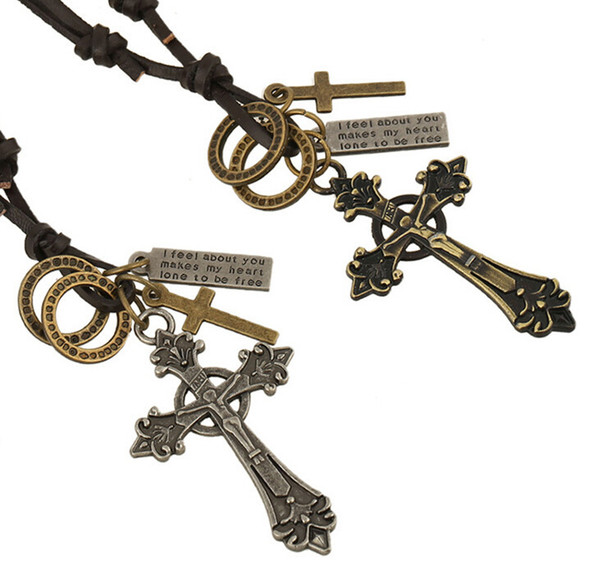 Cross Necklace Alloy Korean Charm Designer Fashion Mens Necklace Foreign Trade Jewelry Vintage Designer Womens Charms Necklaces For Unisex