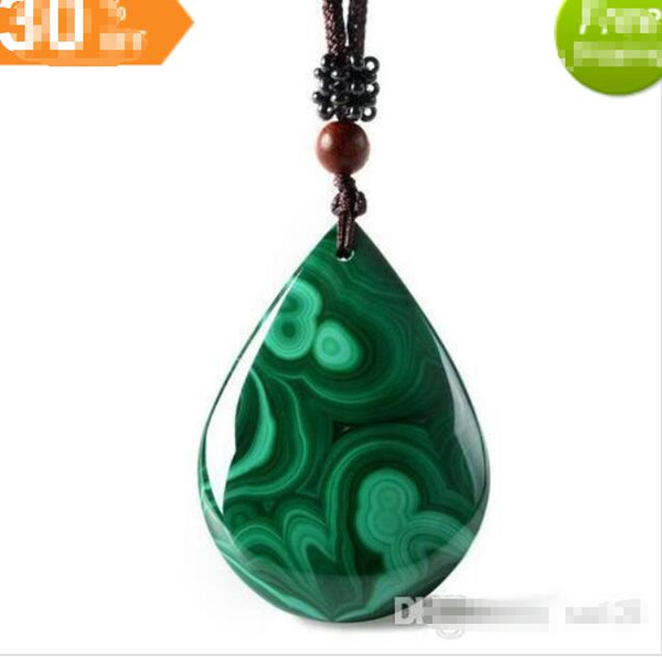 Malachite Necklace Pendant Water Drop Jade Pendant Jade Jewelry Fine Jewelry