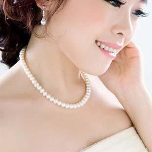 Elegant Lady String Glass Pearl Necklace Women Bead Necklace Beaded Necklaces Pendants Necklaces Imitation pearl Short Chain Chocker Jewelry