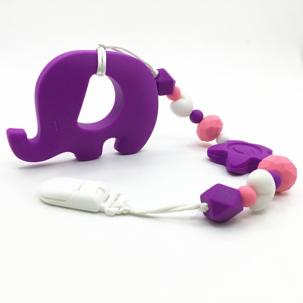 New elephant teething toys Silicone Baby pendant or Accessory for Baby Carrier Food Grade Silicone Carrier pendant necklace