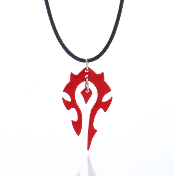 Tribal Marks Necklace,the Leather Rope Red Horde Symble Necklace Game/Movie Jewelry