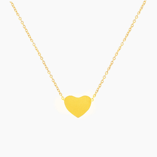 DIANSHANGKAITUOZHE Colar Choker Stainless Steel Jewelry Tiny Heart Pendant Necklace Women Gold Chain Bijoux Bridesmaid Gift