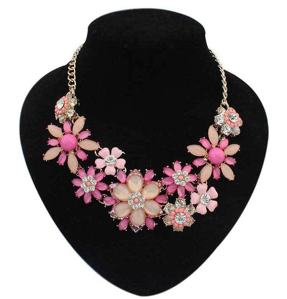 Match-Right New 2016 Hot Pendant Necklace Women Jewelry Trends Colar Statement Fashion Necklaces Resin Flower Pendants