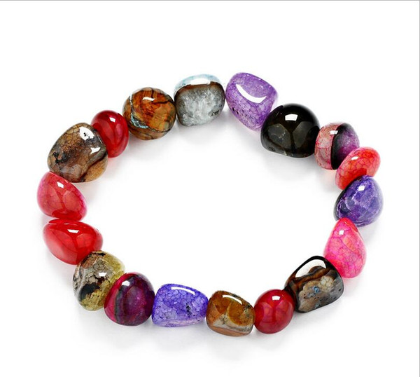 Natural Stone 8mm Green Dongling Red Agate Yoga Bracelet Buddha Head Beads Energy Volcano Stone Beads Bracelet