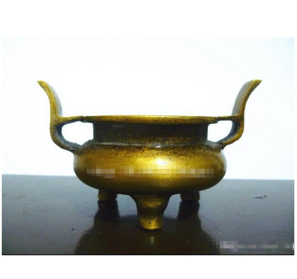 Wholesale - Marked Chinese Buddhism bronze pure brass Censer incense burner