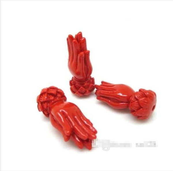 Wholesale - Handmade high-quality natural cinnabar lotus bergamot DIY beads beaded cinnabar
