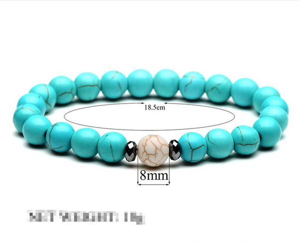 New Love Couples Romance Friendship Bracelet Hot Deal Blue Matsutake 8mm Natural Stones Quarry Stone Buddha Bead Bracelet