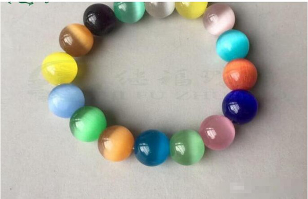 Wholesale - Direct opal bracelet 12MM colorful pink yellow green bracelet female bracelet