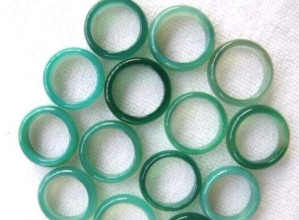 Wholesale - NEW wholesale Chinese natural Green jade machining carved ring size 6.5-8.5