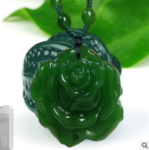 Xinjiang Natural Jasper Rose Jade Peripheral Jade Couple Pendant Men and Women Pendant Jade Necklace