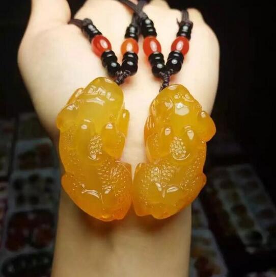 Natural Ice of chalcedony PIXIU pendant overlord PIXIU Jade pendant Jewelry for woman and men
