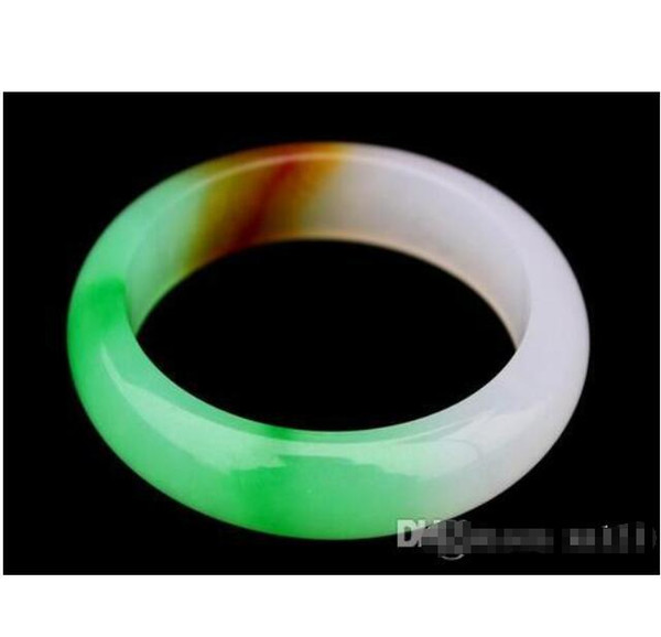 free shipping Natural jade Handmade Three-color bracelet Emerald color jade bracelet