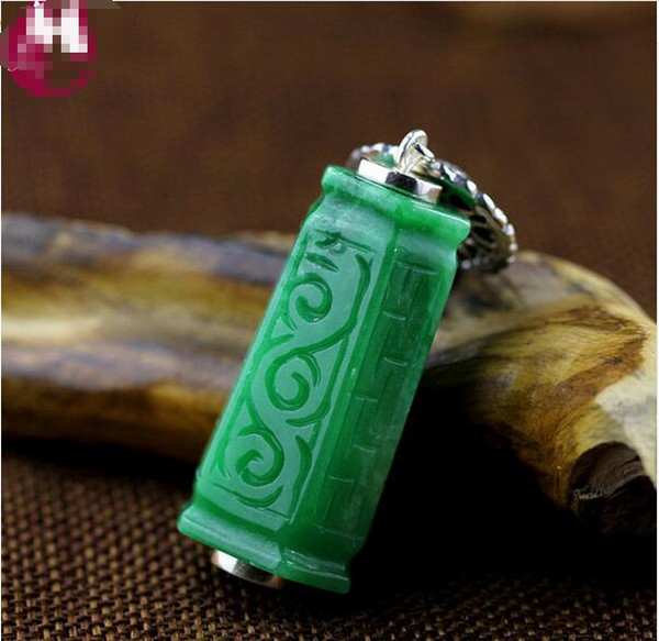 Top Quality Green Jade Necklaces Pendants 100% 925 Sterling Silver Pendants For Women Jewelry Gifts Classic Handmade Flower SP51