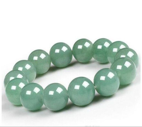 Wholesale - Fine Jewelry Natural Dongling Jade Handmade Round Beads Fashion Bracelet for Men Jewelry Bracelets Gifts12MM