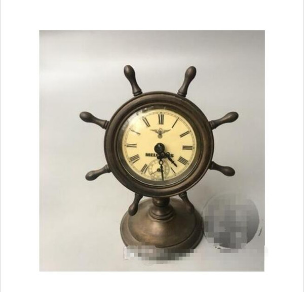 Wholesale - Antique bronze antique bronze creative direction rudder clock mechanical watches home decorative ornaments