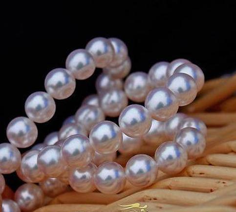 Gorgeous AAA Quality 9-10mm Natural White South Seas Pearl Necklac 17inch 14K Gold