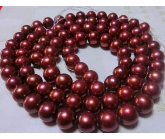 AAA Natural 10-11mm South Sea Chocolate Pearl Necklace 18inch 14k Gold Clasp