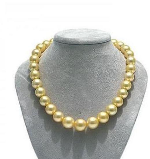 Noble 10-11mm South Seas Gold Pearl Necklace 18inch 14K Gold Clasp