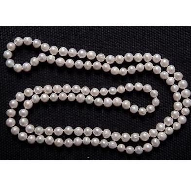 Noble south seas 8-9mm white pearl necklace 24inch 14K gold clasp