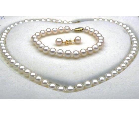 Gorgeous 10-11mm Natural South Sea White Pearl Necklaces 18 Inch 14k Gold Clasp Free Bracelet Earrings