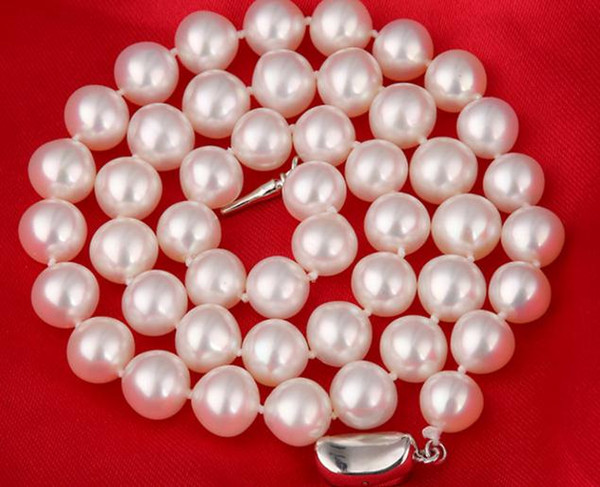 8-9mm Natural Pearl 925 Silver Jewelry Choker Necklace for Women 18inch