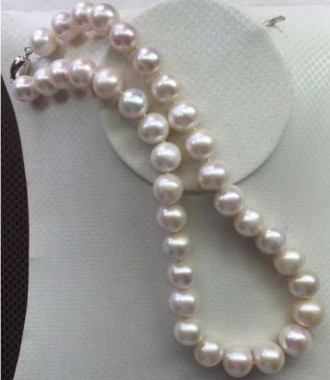 10-11mm SOUTH SEA WHITE PEARL NECKLACE 18 INCH 925 SILVER CLASP