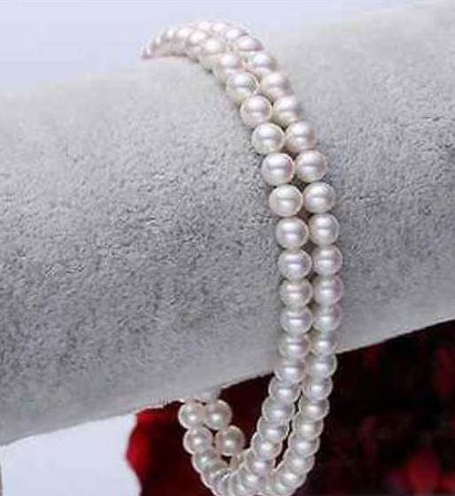 Charming 7-8mm Natural South Seas White Pearl Necklace 20inch 14k Gold Clasp