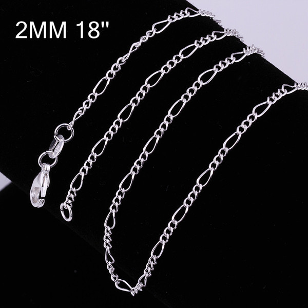 925 Sterling Silver Chain Fine Fashion Silver Jewelry Chain 2MM 16-24inch Chains