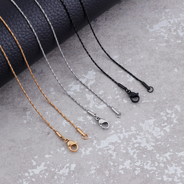 450*1mm Twisted Chains Necklaces Gold/Silver/Black 2018 Stainless Steel Wholesale Chains Necklace For Girl Women