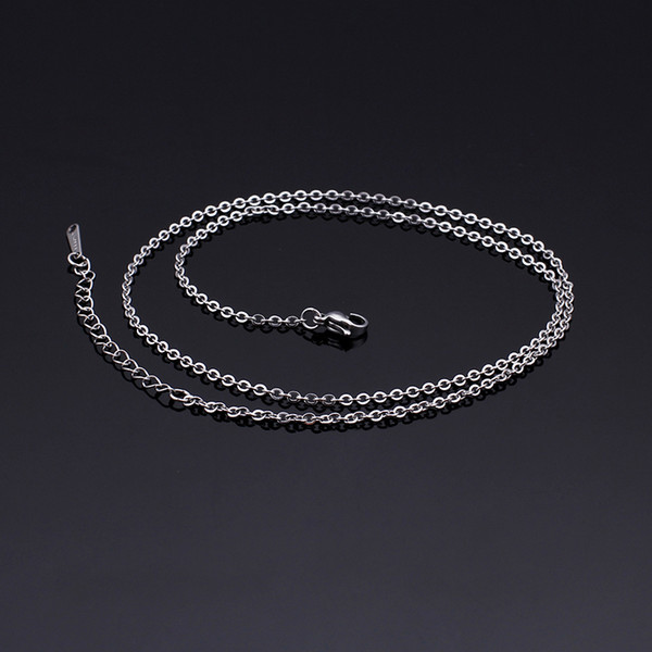 450*2mm With 5cm Extender Chain Stainless Steel Cruz Link Chains Necklaces For Women Female Gold/Silver Wholesale Trendy Jewelry