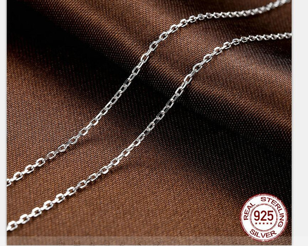 HOT 45cm Real 925 Sterling Silver Long Chains Necklaces Fit For Pendant Charm For Women Luxury S925 Jewelry Gift CQA009 2PCS