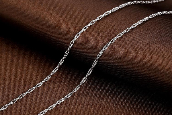 Genuine 100% 925 Sterling Silver Chains Necklaces Fit For Pendant Charm For Women Men Luxury S925 Jewelry Gift CQA002 2PCS