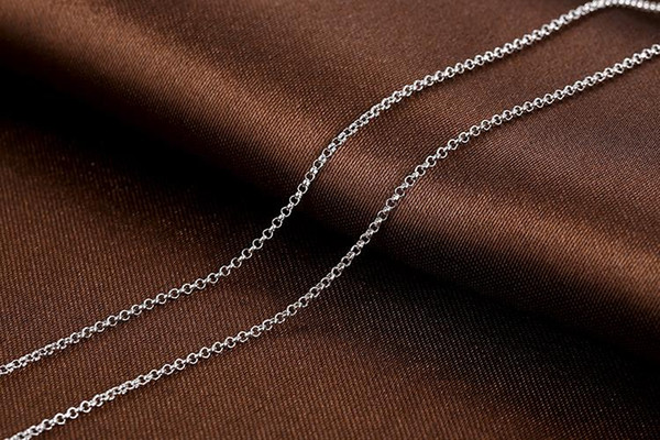 HOT Real 925 Sterling Silver Chains Necklaces Fit For Pendant Charm For Women Men Luxury S925 Jewelry Lover Gift CQA004 2PCS