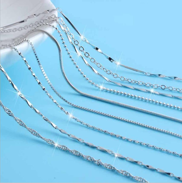 Jewelry 925 silver necklace girls Korean version of the chain with chain sets of jewelry chain factory outlets