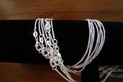 Wholesale Elegant Chains Necklaces ,925 Silver 1mm 16inch~24inch Mixed Box Necklaces /Chains 20pcs