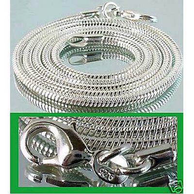 Wholesale Vogue Chains Necklaces ,925 Silver 2mm 16inch~24inch Mixed Snake Necklaces /Chains 100pcs