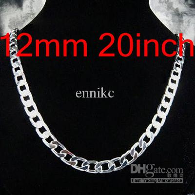 Wholesale 5PCS Chains Men's Necklaces ,Generous 925 Silver Jewelry Curb Figaro Necklace Good Selling